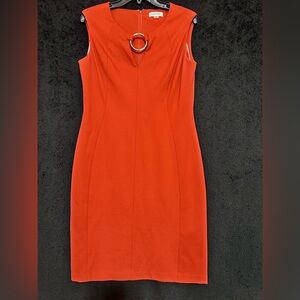 Calvin Klein Vibrant Orange Mini Dress